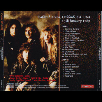 OZZY OSBOURNE - Oakland 1989
