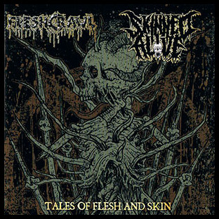 FLESHCRAWL / SKINNED ALIVE - Tales of Flesh and Skin - Split CD