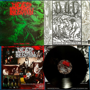 DEAD INFECTION / D.O.C. - Live Fama 1990 / Death in the Field - Split LP