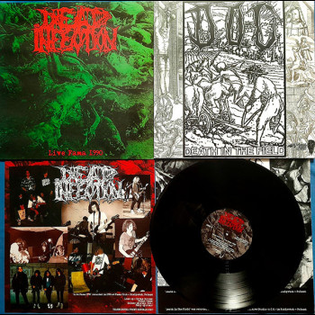 DEAD INFECTION / D.O.C. - Live Fama 1990 / Death in the Field - Split LP