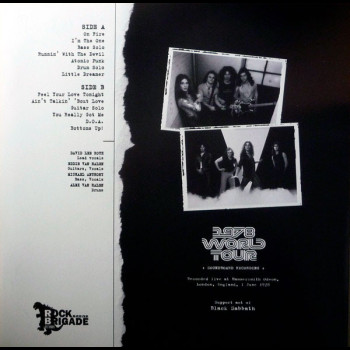 VAN HALEN - 1978 World Tour