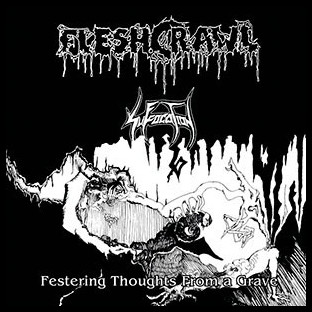 FLESHCRAWL / SUFFOCATION - Lost in a Grave - Split CD